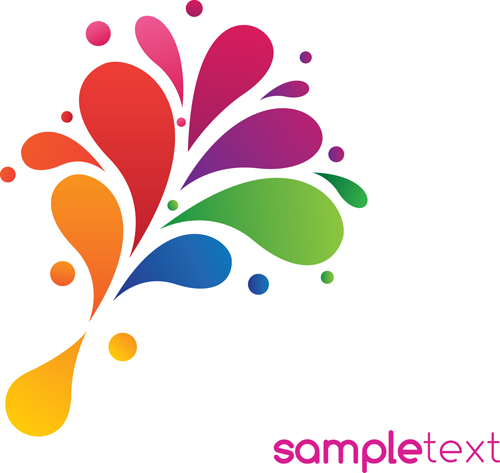 free vector Beautiful color pattern 01 vector